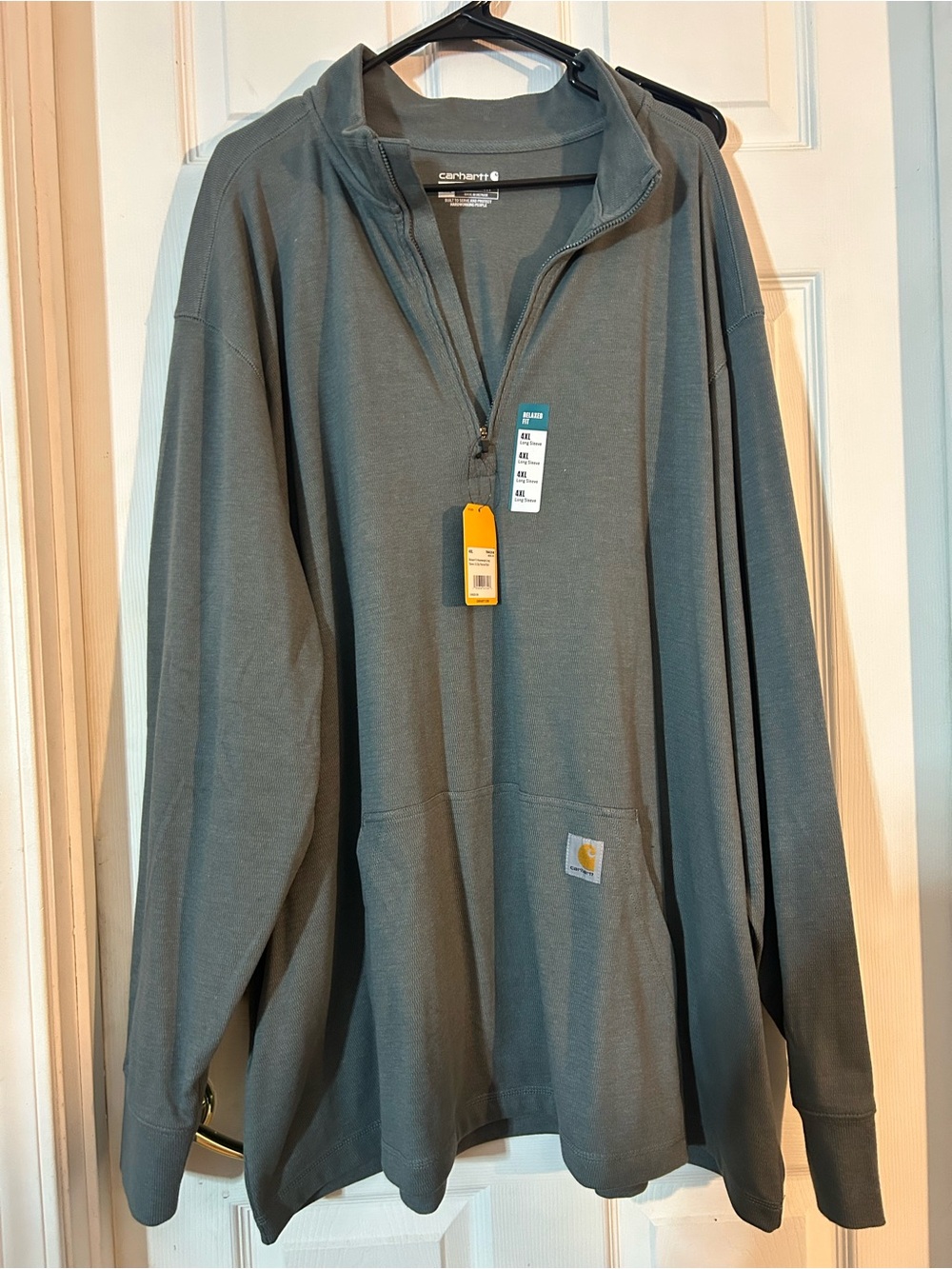 Carhartt Men’s Slate Gray Zip-Up Pullover